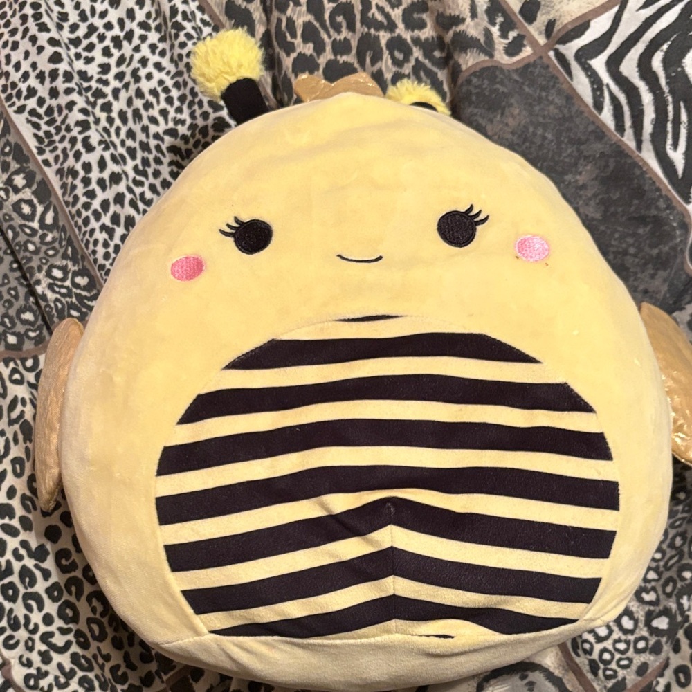 Squishmallows Yellow and Black Bee Plush